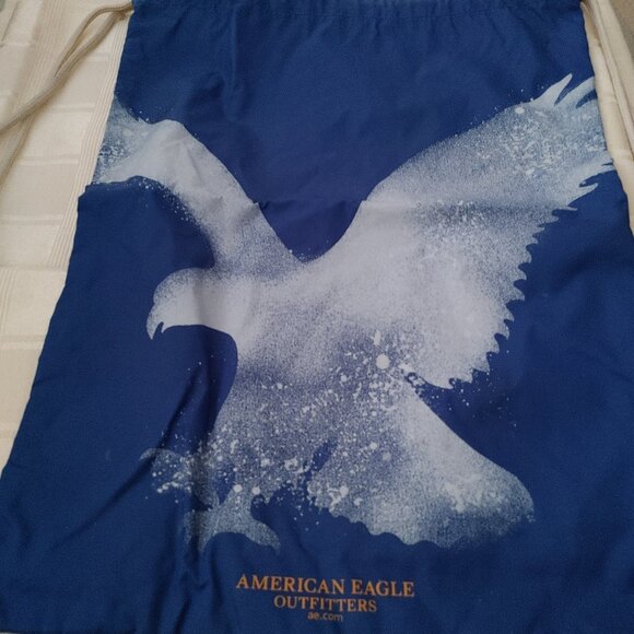 American Eagle Outfitters Handbags - American Eagle Vintage Spring Break '07 Blue Drawstring Backpack